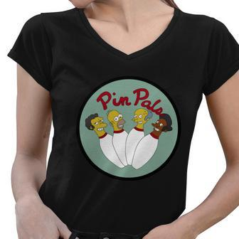 Pin Pals - The Simpson T-Shirt Women V-Neck T-Shirt - Thegiftio UK
