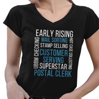 Postal Clerk Shirts T-Shirt Women V-Neck T-Shirt - Thegiftio UK