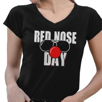 Red Nose Day Women V-Neck T-Shirt - Thegiftio UK