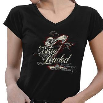 Stay Loaded T Shirts Women V-Neck T-Shirt - Thegiftio UK