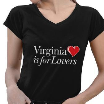 Virginia Is For Lovers Retro Women V-Neck T-Shirt - Thegiftio UK