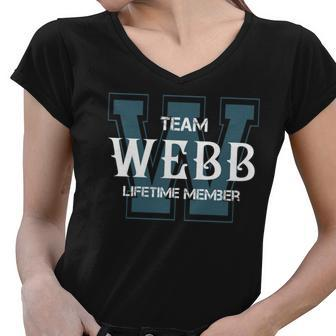Webb Shirts - Team Webb Lifetime Member Name Shirts Women V-Neck T-Shirt - Thegiftio UK