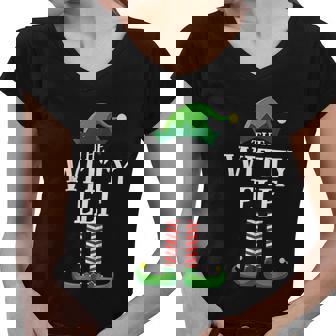 Witty Elf Matching Family Group Christmas Party Women V-Neck T-Shirt - Thegiftio