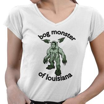 Bog Monster Of Louisiana Shirt Women V-Neck T-Shirt - Thegiftio UK