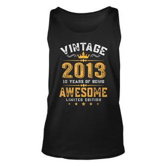 10 Years Old Vintage 2013 Limited Edition 10Th Birthday Gift V10 Unisex Tank Top - Thegiftio UK