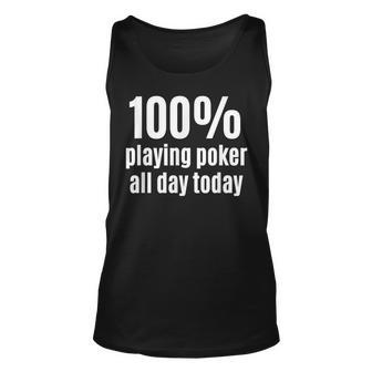 100 Pokerspieler Lustiger Gambling Und Gambler Tank Top - Seseable