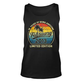 10Th Birthday Gifts Made In February 2013 Limited Edition Unisex Tank Top - Seseable
