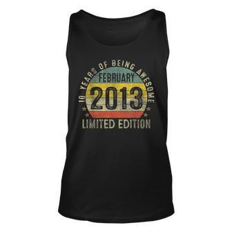 10Th Birthday Gifts Made In February 2013 Limited Edition V2 Unisex Tank Top - Seseable