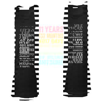 11 Years 132 Months Of Being Awesome 11Th Birthday Gifts Unisex Tank Top | Mazezy