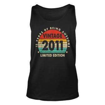 12 Year Old Gifts Made In 2011 Limited Edition 12Th Birthday Unisex Tank Top - Thegiftio UK