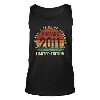 12 Years Old Made In 2011 Limited Edition 12Th Birthday Gift Unisex Tank Top - Thegiftio UK