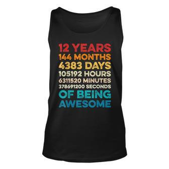 12Th Birthday 12 Years Of Being Awesome Vintage 12 Years Old Unisex Tank Top - Seseable