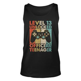 13. Geburtstag Jungen Unisex TankTop Level 13 Freigeschaltet Offizieller Teenager - Seseable