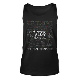 13 Year Old Birthday Official Nager Square Root Of 169 Unisex Tank Top | Mazezy UK