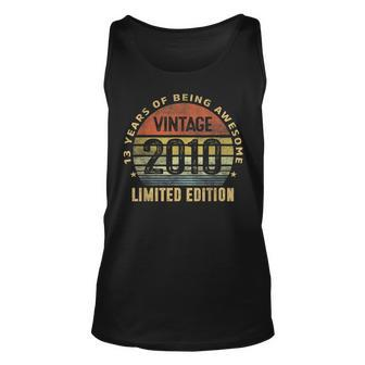 13 Years Old Vintage 2010 Limited Edition 13Th Birthday Gift V12 Unisex Tank Top - Thegiftio UK