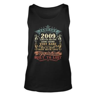 14 Years Old Gifts Decoration January 2009 14Th Birthday Unisex Tank Top - Seseable
