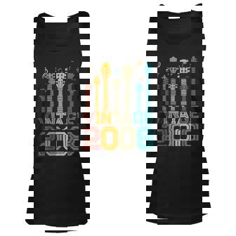 15Th Birthday Gifts Vintage 2008 Guitarist Guitar Lovers Unisex Tank Top - Seseable