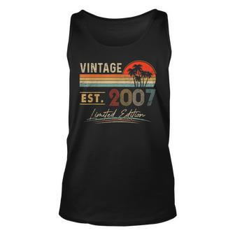 16 Years Old Vintage 2007 Limited Edition 16Th Birthday Gift V6 Unisex Tank Top - Thegiftio UK