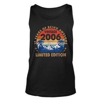 17 Years Old Vintage 2006 Limited Edition 17Th Birthday Gift V4 Unisex Tank Top - Thegiftio UK