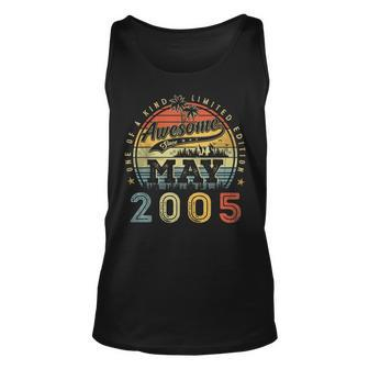 18 Year Old Awesome Since May 2005 18Th Birthday Unisex Tank Top - Thegiftio UK