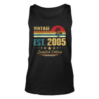 18 Year Old Gifts Vintage 2005 Limited Edition 18Th Birthday V12 Unisex Tank Top - Thegiftio UK