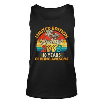 18 Year Old Gifts Vintage 2005 Limited Edition 18Th Birthday V21 Unisex Tank Top - Thegiftio UK