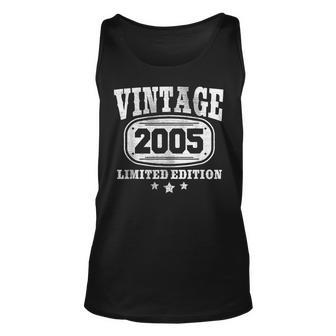 18 Year Old Gifts Vintage 2005 Limited Edition 18Th Birthday V22 Unisex Tank Top - Thegiftio UK
