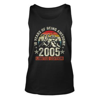 18 Year Old Gifts Vintage 2005 Limited Edition 18Th Birthday V24 Unisex Tank Top - Thegiftio UK