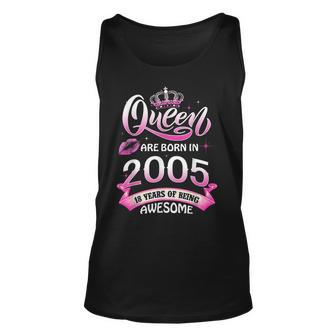 18 Year Old Made In 2005 18Th Birthday Gift For Girl Women Unisex Tank Top - Thegiftio UK