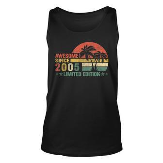 18 Years Old Vintage 2005 Limited Edition 18Th Birthday Gift V8 Unisex Tank Top - Thegiftio UK
