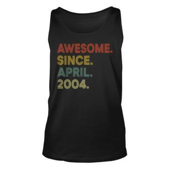 19 Year Old Awesome Since April 2004 19Th Birthday Unisex Tank Top | Mazezy
