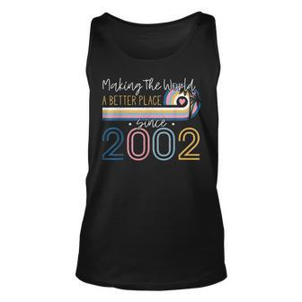 20 Year Old Woman Making The World Better Place Since 2002 Unisex Tank Top - Seseable