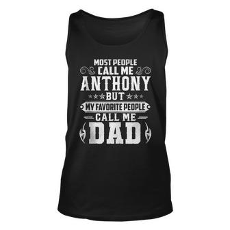 Anthony - Name Funny Fathers Day Personalized Men Dad  Unisex Tank Top