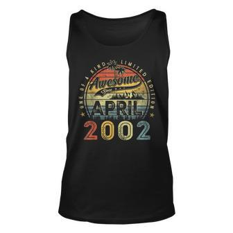 21 Year Old Awesome Since April 2002 21St Birthday Unisex Tank Top | Mazezy