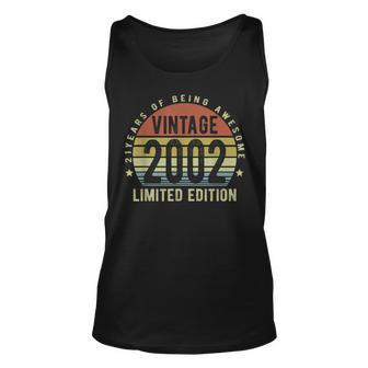 21 Year Old Gifts Vintage 2002 Limited Edition 21St Birthday V3 Unisex Tank Top - Seseable