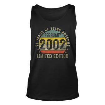 21St Birthday Gifts Made In February 2002 Limited Edition V2 Unisex Tank Top - Seseable