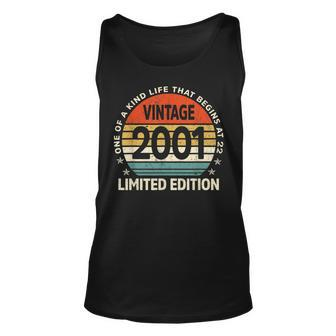 22 Years Old Made In 2001 Limited Edition 22Nd Birthday Gift Unisex Tank Top - Seseable