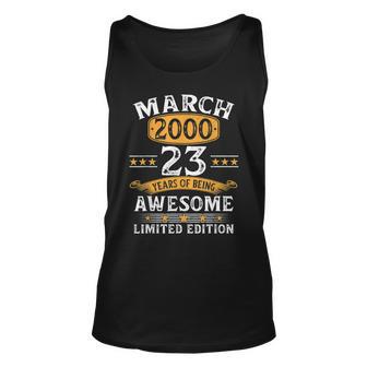 23 Geburtstag Geschenke Mann Frau Jahrgang März 2000 Tank Top - Seseable