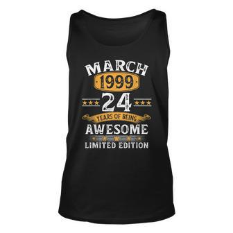 24 Geburtstag Geschenke Mann Frau Jahrgang März 1999 Tank Top - Seseable