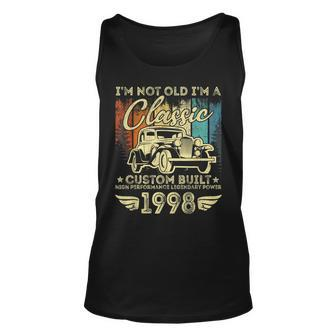 25 Year Old Vintage 1998 Classic Car 25Th Birthday Gifts V2 Unisex Tank Top - Thegiftio UK