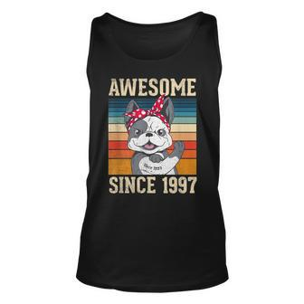26 Year Old Awesome Since 1997 26Th Birthday Gift Dog Girl Unisex Tank Top - Seseable