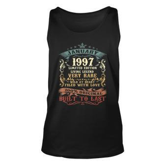 26 Years Old Gifts Decoration January 1997 26Th Birthday Unisex Tank Top - Seseable