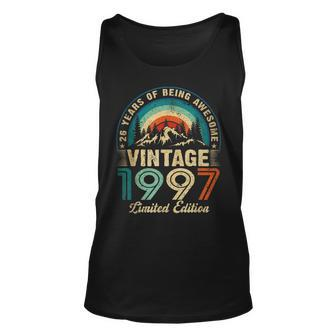 26 Years Old Vintage 1997 Limited Edition 26Th Birthday Gift Unisex Tank Top - Seseable