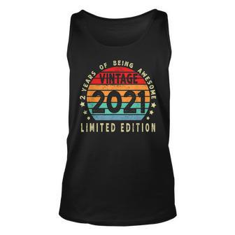 2Nd Birthday Gift Vintage 2021 Limited Edition 2 Years Old Unisex Tank Top - Seseable