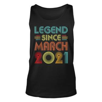 2Nd Birthday Idea Legend Since March 2021 2 Years Old V2 Unisex Tank Top | Mazezy