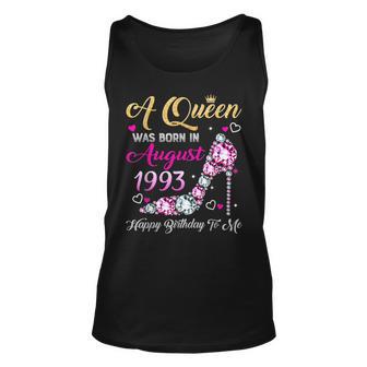 30 Birthday Queen August 1993 Happy Birthday To Me Unisex Tank Top - Thegiftio UK