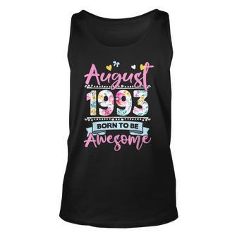 30 Years Old 30Th Birthday Decoration August 1993 Unisex Tank Top - Thegiftio UK