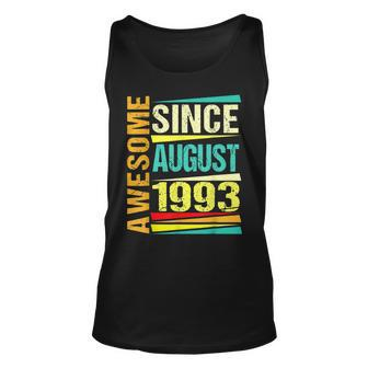 30 Years Old Gifts Legend Since August 1993 30Th Birthday Unisex Tank Top - Thegiftio UK