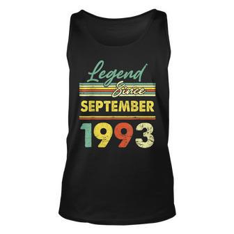 30 Years Old Gifts Legend Since September 1993 30Th Birthday Unisex Tank Top - Thegiftio UK
