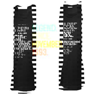 30 Years Old Legend Since November 1993 30Th Birthday Gifts Unisex Tank Top - Thegiftio